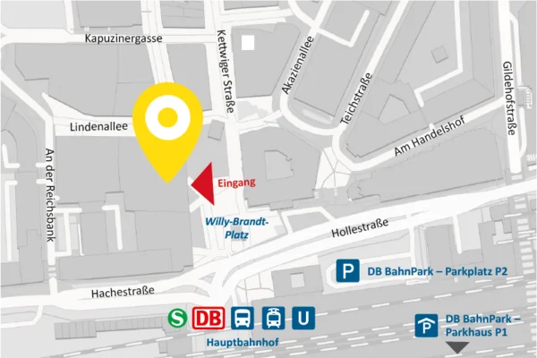 Anfahrtsskizze AllDent Essen